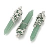 Natural Green Aventurine Pointed Pendants G-O164-02-P07-1