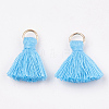Polycotton(Polyester Cotton) Tassel Pendant Decorations X-FIND-S280-10-1
