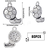 80PCS Tibetan Style Alloy Pendants TIBE-SC0009-36-2