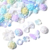 Rainbow Iridescent Plating Acrylic Beads OACR-FS0001-99B-3
