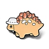 Stegosaurus Dinosaur with Hat Enamel Pins JEWB-D310-08EB-04-1