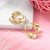 Brass Hoop Earrings EJEW-S249-07G-2