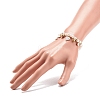 ABS Plastic Imitation Pearl Beaded Stretch Bracelet with Alloy Enamel Charms for Kids BJEW-JB08524-03-3