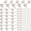 SOFPLATE 150Pcs 202 Stainless Steel Ball Stud Earring Findings STAS-SP0001-52C-P-1