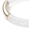 9Pcs 9 Color Candy Color Acrylic Curved Tube Chunky Stretch Bracelets Set for Women BJEW-JB08135-6