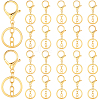 24Pcs Alloy Keychain Clasps KEYC-SC0001-82G-1