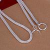 Popular Silver Color Plated Brass Mesh Chain Necklaces For Men NJEW-BB12706-2