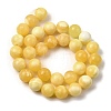 Natural Yellow Jade Beadd Strands G-A274-A01-12mm-3