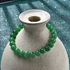 Natural Malaysia Jade(Dyed) Bead Stretch Bracelets BJEW-K212-B-013-4