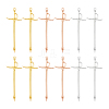 48Pcs 3 Colors Alloy Sword Pendants FIND-UN0003-12-1