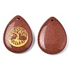 Synthetic Goldstone Pendants G-T122-71J-3