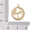Brass Micro Pave Clear Cubic Zirconia Pendants FIND-B077-02G-09-3