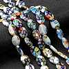 Handmade Millefiori Glass Beads Strands X-LK137-7