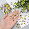 120 Sets 4 Style Column Brass Screw Clasps KK-SC0002-17-3