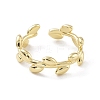 Brass Open Cuff Rings for Women RJEW-A028-03G-2
