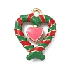 Christmas Alloy Enamel Pendants ENAM-F156-01G-07-1