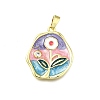 Brass Micro Pave Cubic Zirconia Pendants KK-K400-21A-G-1