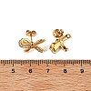 304 Stainless Steel Micro Pave Clear Cubic Zirconia Stud Earrings EJEW-I318-01G-03-5