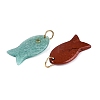 Natural & Synthetic Mixed Gemstone Pendants G-Q601-46-2