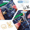 15Sets 3 Colors Alloy Waist Extender Hooks & Eyes Clasps DIY-TA0012-28-5
