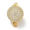 Rack Plating Brass Micro Pave Cubic Zirconia Pendants KK-L224-071G-1