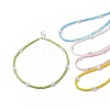 Plastic Pearl & Glass Seed Beaded Necklace for Women NJEW-JN04244-1