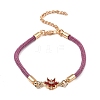 12Pcs 12 Colors Polyester Bracelets BJEW-P340-06G-2