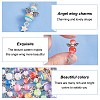   4 Sets Alloy Transparent Stripe Resin Beads Pendants FIND-PH0008-84-4