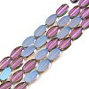 Painted Transparent Glass Beads Strands GLAA-E033-06B-03-1