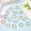 16Pcs 4 Styles 304 Stainless Steel Hoop Earring EJEW-SC0001-77-3