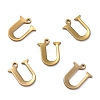 304 Stainless Steel Alphabet Charms STAS-H122-U-AB-2