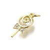 Brass Micro Pave Cubic Zirconia Pendants KK-K400-42G-03-2