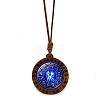 Wooden Glass Pendant Necklace PW-WGCA862-12-1