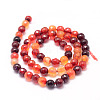 Natural Agate Bead Strands G-K155-A-6mm-FM-2