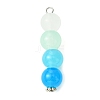 4Pcs 4 Colors Glass Beaded Pendants PALLOY-JF02813-3