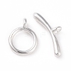 Eco-friendly Brass Toggle Clasps X-KK-D082-12S-1