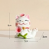 Cute Resin Lucky Cat Figurines PW-WG78946-04-1