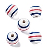 Independence Day Theme Wood European Beads WOOD-M011-07D-1