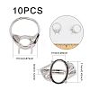 CHGCRAFT 10Pcs Adjustable Brass Finger Ring Components KK-CA0002-19-4