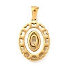 Golden 304 Stainless Steel Pendants STAS-K300-02G-Q-1