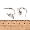 Brass Stud Earring Findings KK-R217-14P-3