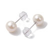 Natural Pearl Ear Studs EJEW-P286-06P-2