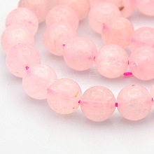 Round Natural Rose Quartz Beads Strands G-N0120-07-8mm