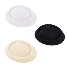 3Pcs 3 Colors Polyester Oval Pillbox Stewardess Fascinator Hat Base for Millinery AJEW-FG0002-75