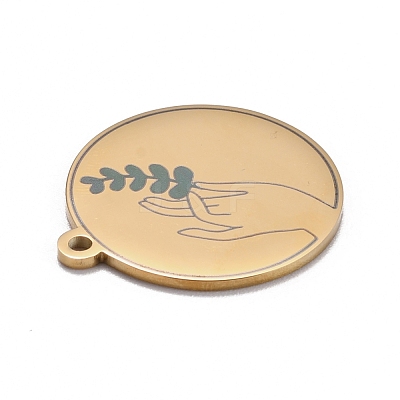 304 Stainless Steel Pendants STAS-C032-06G-1