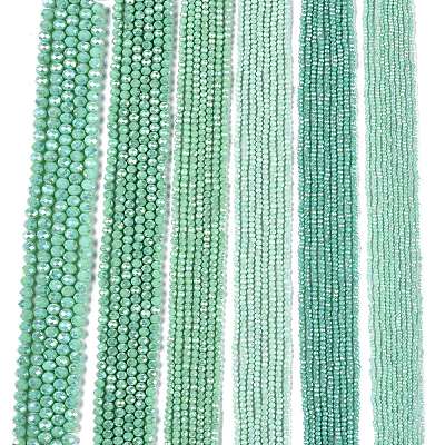 Electroplate Glass Beads Strands EGLA-A044-P1mm-B14-1