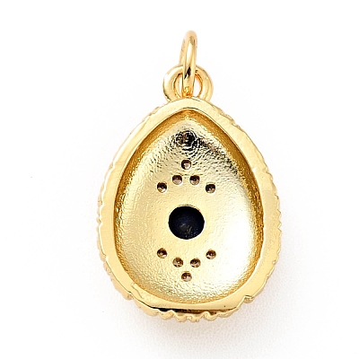 Brass Micro Pave Cubic Zirconia Pendants KK-E036-05G-1