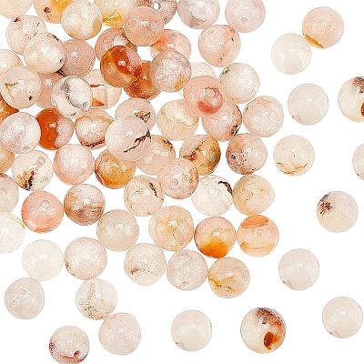 1 Strand Natural Cherry Blossom Agate Beads Strands G-OC0003-29B-1
