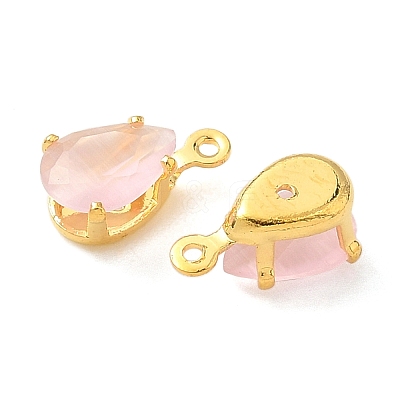 Brass Micro Pave Cubic Zirconia Charms KK-S336-02G-C-1