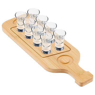 Bamboo 8 Tray Wine Glass Holder DIY-WH0430-912A-1